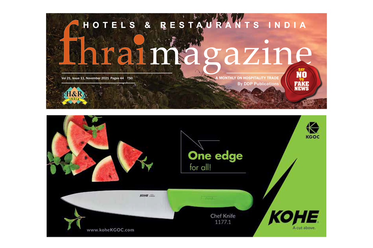 Kohe in FHRAI Magazine Nov 2021 Edition