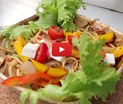 Pan tossed noodles with home grown veggies by chef Varun Bajaj