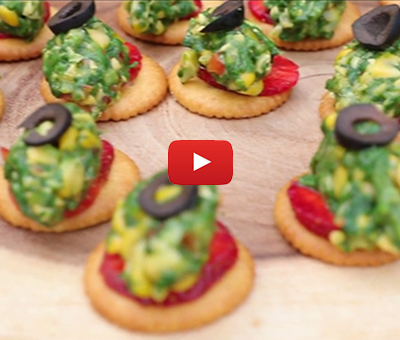 Spinach and corn Canape by chef Varun Bajaj