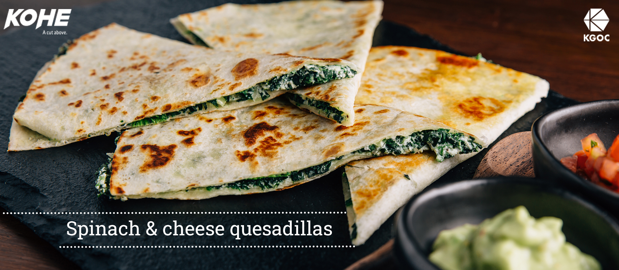 SPINACH AND CHEESE QUESADILLAS by Kritesh Taneja