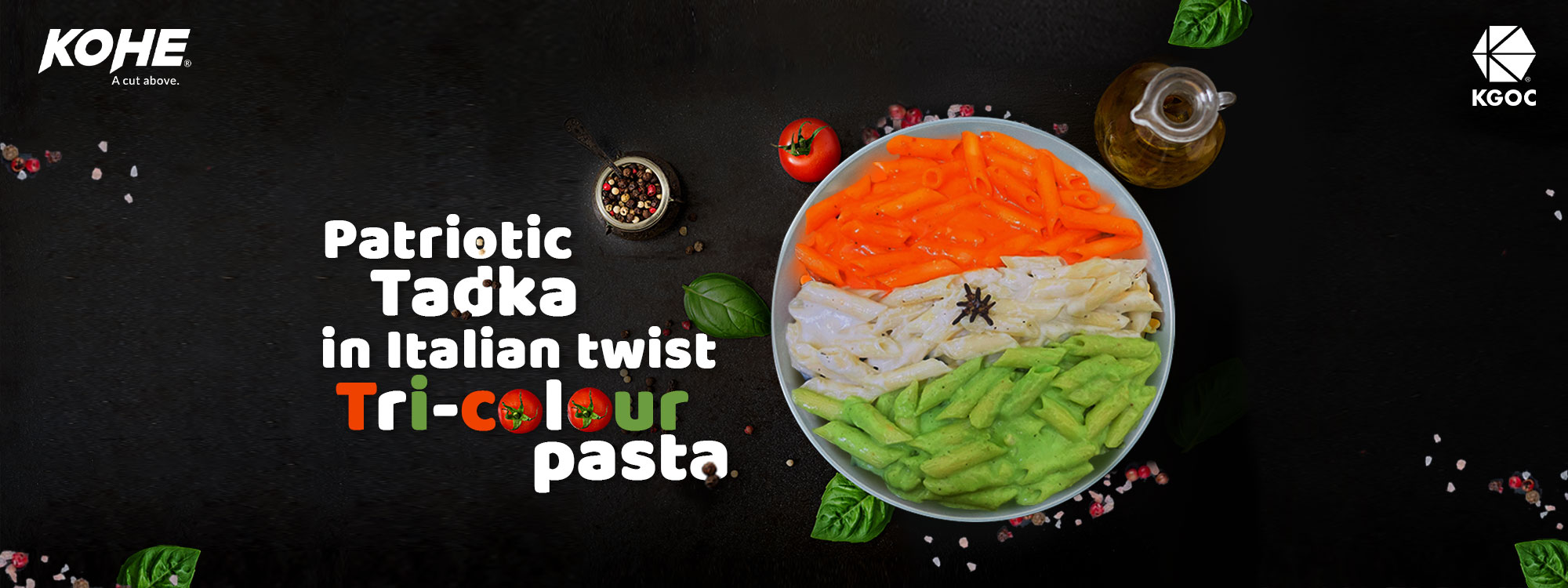 Patriotic tadka in Italian twist: Tri-colour pasta