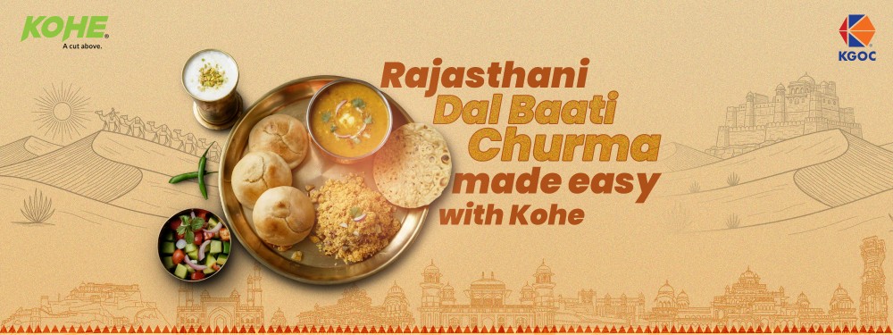 Rajasthani Dal Baati Churma Made Easy with Kohe