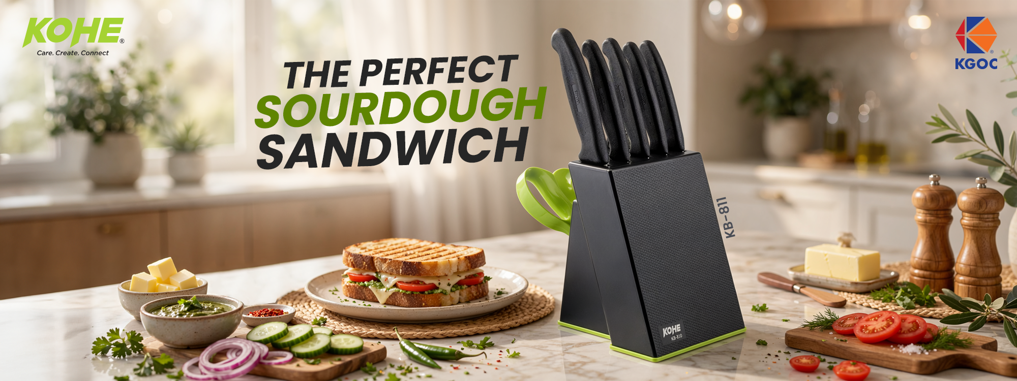Perfect Grilled Sourdough Sandwich with the Right Kitchen Knife Set